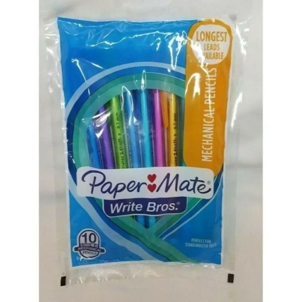 Paper Mate Mechanical Pencils & Erasers 10 Pack Set Assorted Colors School